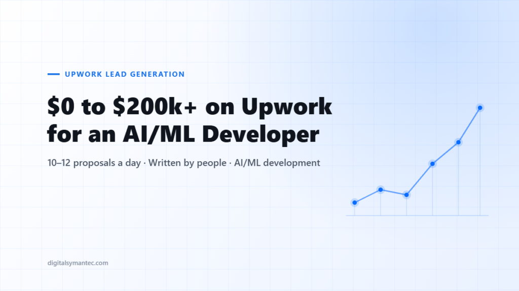 Upwork lead generation case study: $0 to $200k+ on Upwork for an AI/ML developer
