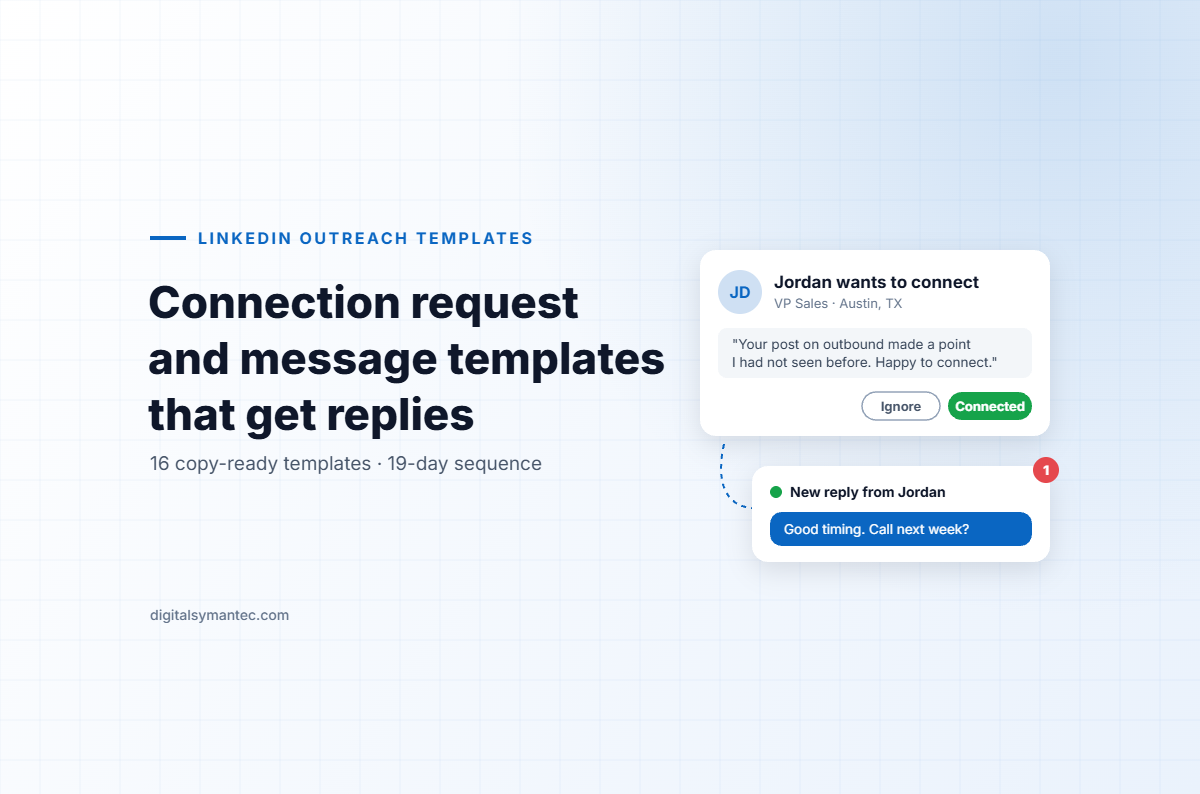 LinkedIn connection request and message templates that get replies