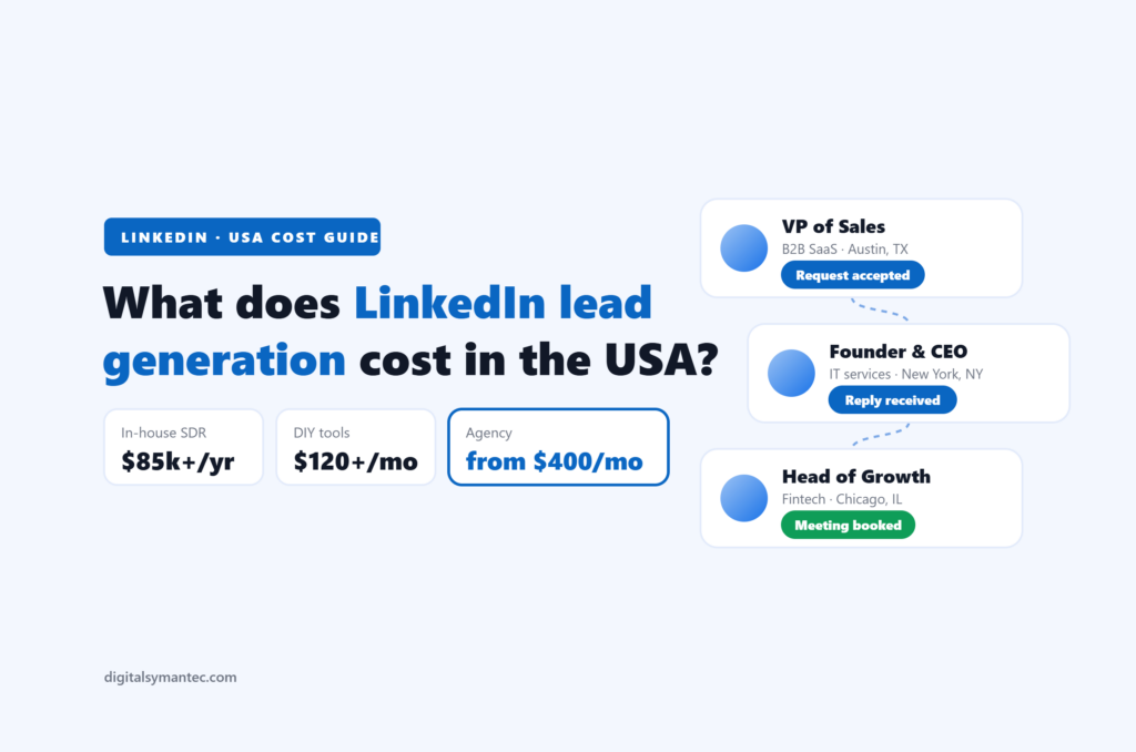 What does LinkedIn lead generation cost in the USA? Agency from $400 a month