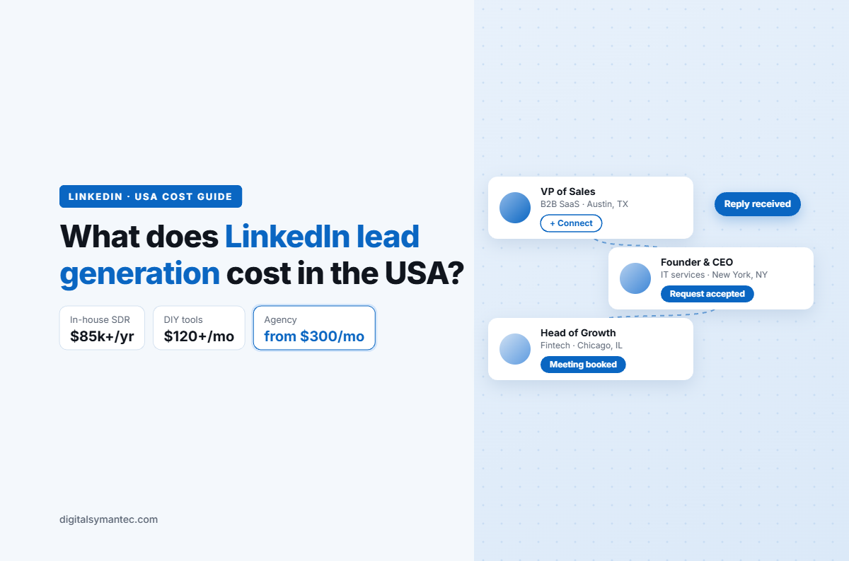 LinkedIn lead generation cost in the USA: in-house SDR vs DIY vs agency