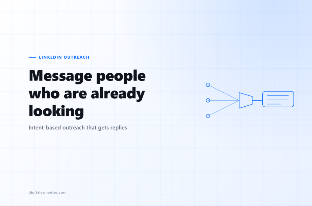 LinkedIn outreach based on intent signals: how to message people who are already looking